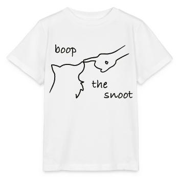 Boop The Snoot - Dog Nose Poke - black - Stanley/Stella MINI CREATOR Kids’ T-Shirt - white - Front - Maike (125cm)