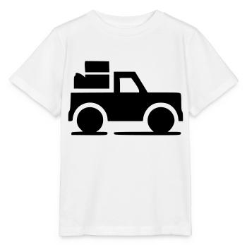 Camion Pickup SUV Icône Minimal Icône Vecteur - T-shirt bio MINI CREATOR Stanley/Stella Enfant - blanc - Devant - Maike (125cm)
