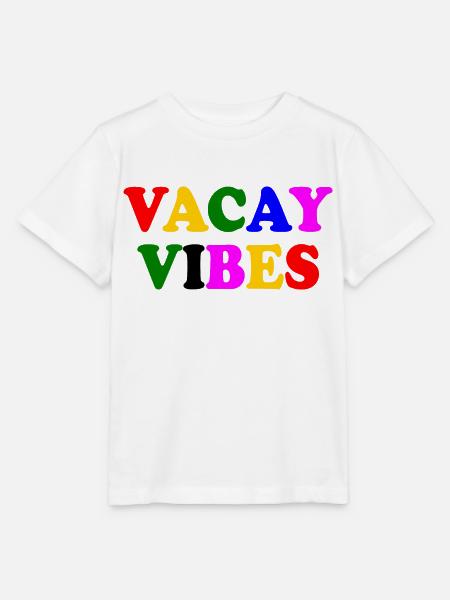 Vacay vibes - Stanley/Stella Kinder T-Shirt MINI CREATOR  - Weiß