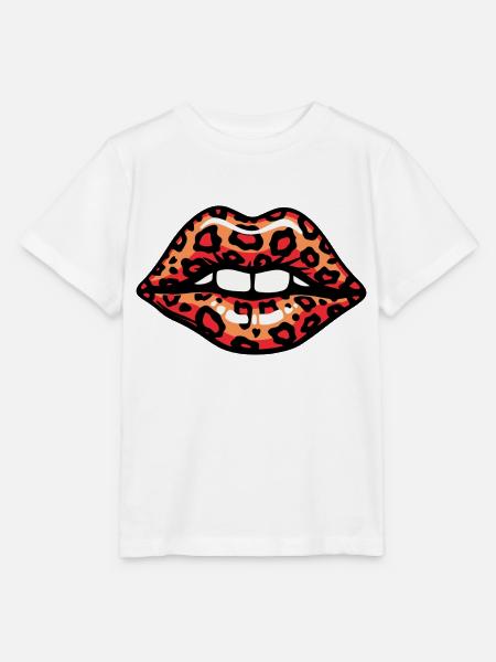 LEOPARDEN-LIPPEN - Stanley/Stella Kinder T-Shirt MINI CREATOR - Weiß