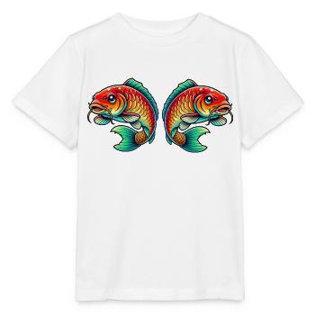Poisson Carpe - T-shirt bio MINI CREATOR Stanley/Stella Enfant - blanc - Devant - Maike (125cm)
