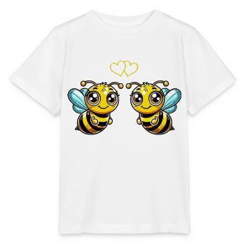 biene cartoon comic love - Stanley/Stella Kinder T-Shirt MINI CREATOR  - Weiß - Vorne - Maike (125cm)