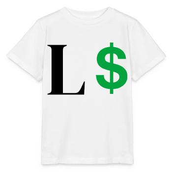 Lettre l dollar - T-shirt bio MINI CREATOR Stanley/Stella Enfant - blanc - Devant - Maike (125cm)