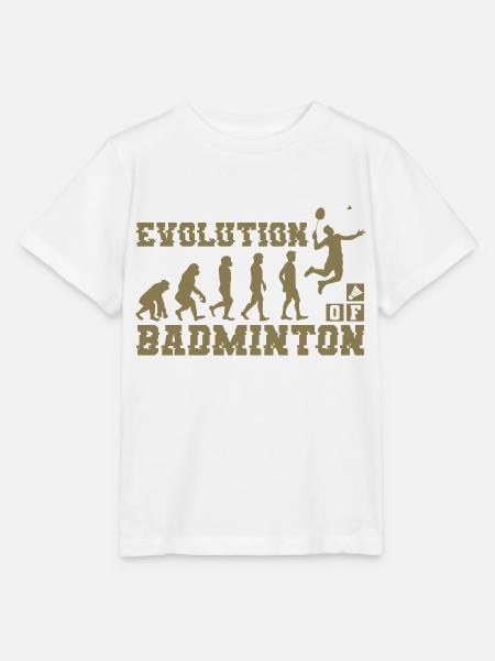 Badminton Evolution Silhouette - Stanley/Stella Kinder T-Shirt MINI CREATOR - Weiß