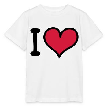 I Heart 3-colors - T-shirt bio MINI CREATOR Stanley/Stella Enfant - blanc - Devant - Maike (125cm)