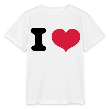 i love - T-shirt bio MINI CREATOR Stanley/Stella Enfant - blanc - Devant - Maike (125cm)