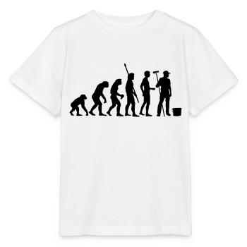 evolution_maler_b - Stanley/Stella Kinder T-Shirt MINI CREATOR  - Weiß - Vorne - Maike (125cm)