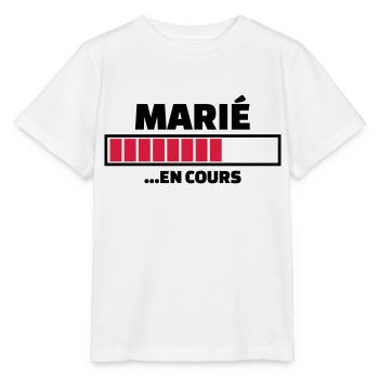 marié en cours - T-shirt bio MINI CREATOR Stanley/Stella Enfant - blanc - Devant - Maike (125cm)