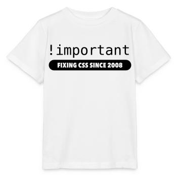 Important! - fixation depuis 2008 css - T-shirt bio MINI CREATOR Stanley/Stella Enfant - blanc - Devant - Maike (125cm)
