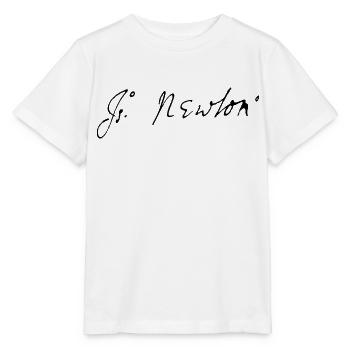 signature Isaac Newton - T-shirt bio MINI CREATOR Stanley/Stella Enfant - blanc - Devant - Maike (125cm)