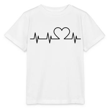Herzschlag - Stanley/Stella Kinder T-Shirt MINI CREATOR  - Weiß - Vorne - Maike (125cm)