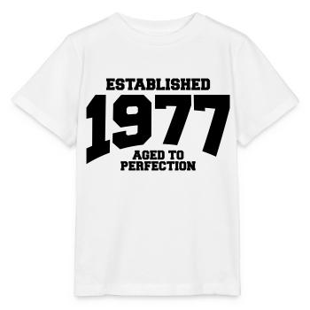 aged to perfection established 1977 (fr) - T-shirt bio MINI CREATOR Stanley/Stella Enfant - blanc - Devant - Maike (125cm)