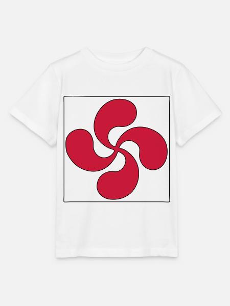 Basque cross - Stanley/Stella MINI CREATOR Kids’ T-Shirt - white