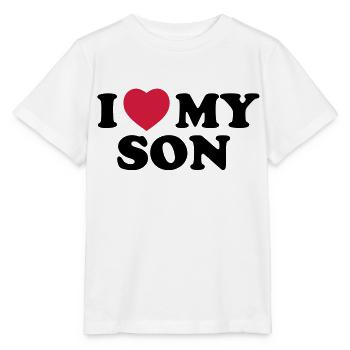 I love my son - Stanley/Stella Kinder T-Shirt MINI CREATOR  - Weiß - Vorne - Maike (125cm)