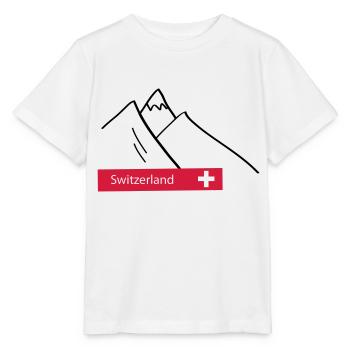 Switzerland Switzerland Alps mountains - Stanley/Stella MINI CREATOR Kids’ T-Shirt - white - Front - Maike (125cm)