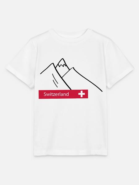 Suisse Suisse Alpes montagnes - T-shirt bio MINI CREATOR Stanley/Stella Enfant - blanc