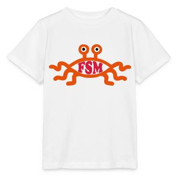 Fliegendes Spaghettimonster - Stanley/Stella Kinder T-Shirt MINI CREATOR  - Weiß - Vorne - Maike (125cm)
