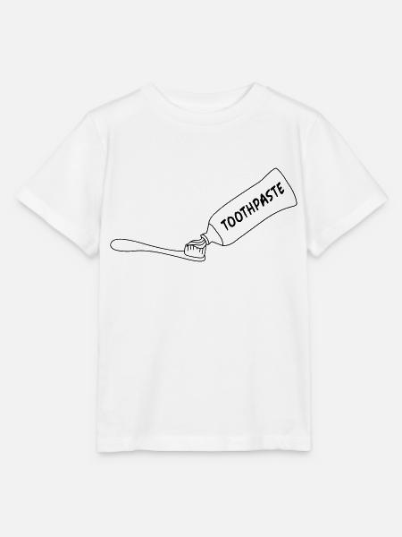Toothpaste And Toothbrush - Stanley/Stella Kinder T-Shirt MINI CREATOR - Weiß