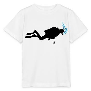 Taucher Luftblasen - Stanley/Stella Kinder T-Shirt MINI CREATOR  - Weiß - Vorne - Maike (125cm)