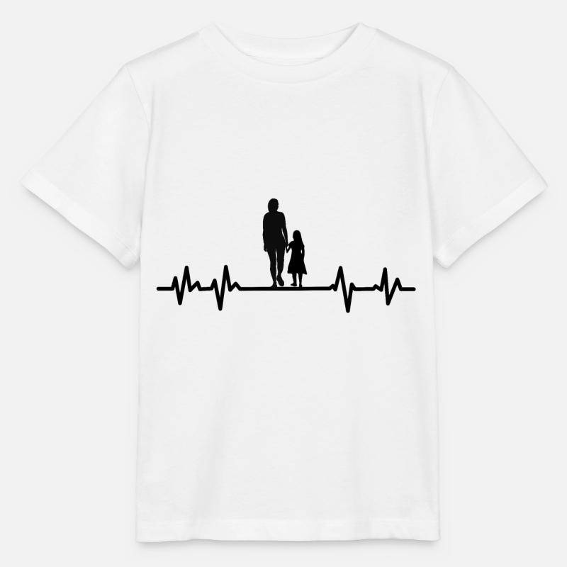 Mutter und Tochter - Herzschlag - Stanley/Stella Kinder T-Shirt MINI CREATOR  - Weiß