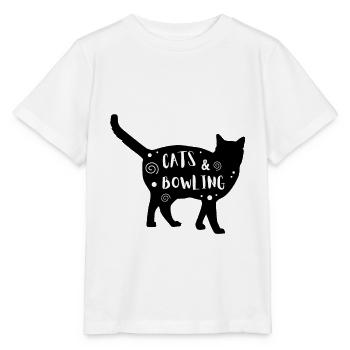 Katzen & Bowling - Stanley/Stella Kinder T-Shirt MINI CREATOR  - Weiß - Vorne - Maike (125cm)