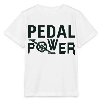 pedal power, Fahrrad, Bike, Bicycle - Stanley/Stella Kinder T-Shirt MINI CREATOR  - Weiß - Vorne - Maike (125cm)