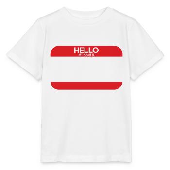 blank name tag my name is - Stanley/Stella MINI CREATOR Kids’ T-Shirt - white - Front - Maike (125cm)