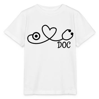 doc docteur médecin - T-shirt bio MINI CREATOR Stanley/Stella Enfant - blanc - Devant - Maike (125cm)