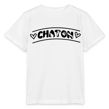Chaton - T-shirt bio MINI CREATOR Stanley/Stella Enfant - blanc - Devant - Maike (125cm)