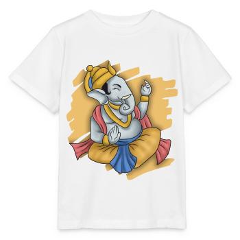 Inde Indien hindou Ganesha Dieu Terre I Cadeau - T-shirt bio MINI CREATOR Stanley/Stella Enfant - blanc - Devant - Maike (125cm)