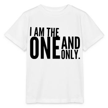 JE SUIS LE SEUL ET UNIQUE. Chemise f. Confiance en soi. V2 - T-shirt bio MINI CREATOR Stanley/Stella Enfant - blanc - Devant - Maike (125cm)