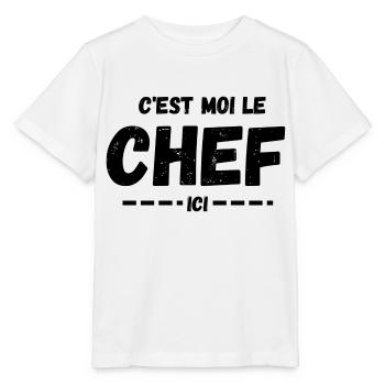 C'est moi le Chef ici - T-shirt bio MINI CREATOR Stanley/Stella Enfant - blanc - Devant - Maike (125cm)