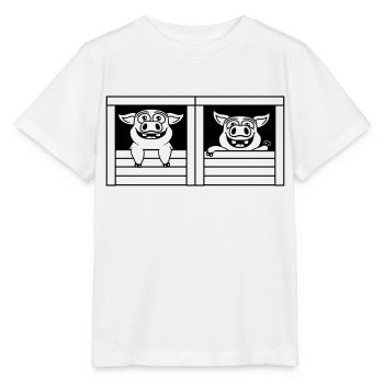 Équipe 2 porcs d’écurie - T-shirt bio MINI CREATOR Stanley/Stella Enfant - blanc - Devant - Maike (125cm)