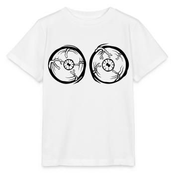 Crazy Monster Horror Eyes - Stanley/Stella MINI CREATOR Kids’ T-Shirt - white - Front - Maike (125cm)