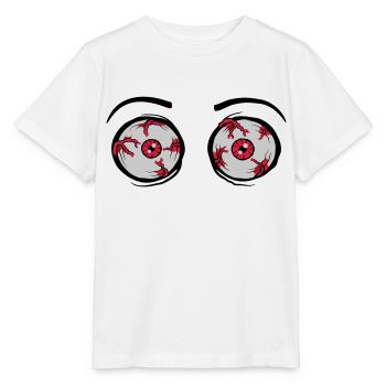 2 crazy scary eyes - Stanley/Stella MINI CREATOR Kids’ T-Shirt - white - Front - Maike (125cm)