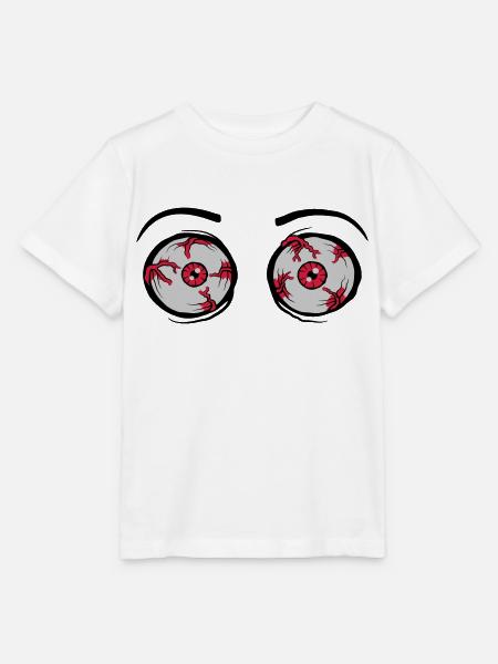 2 verrückte gruselige Augen - Stanley/Stella Kinder T-Shirt MINI CREATOR - Weiß