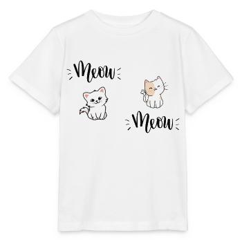 kittens meow - cute to offer - funny gift - Stanley/Stella MINI CREATOR Kids’ T-Shirt - white - Front - Maike (125cm)