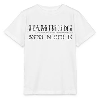 Hambourg avec coordonnées - T-shirt bio MINI CREATOR Stanley/Stella Enfant - blanc - Devant - Maike (125cm)