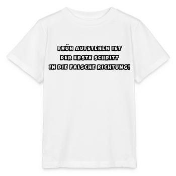 Früh aufstehen - Stanley/Stella Kinder T-Shirt MINI CREATOR  - Weiß - Vorne - Maike (125cm)