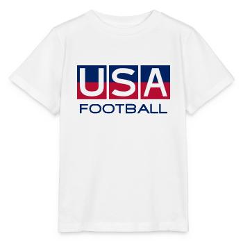 USA Football - Couleurs nationales - États-Unis - T-shirt bio MINI CREATOR Stanley/Stella Enfant - blanc - Devant - Maike (125cm)