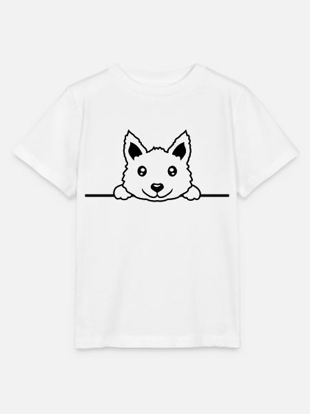 Braver Hund hinter Mauer - Stanley/Stella Kinder T-Shirt MINI CREATOR - Weiß