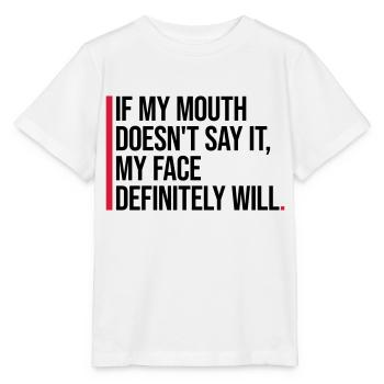 Mon visage le fera certainement - T-shirt bio MINI CREATOR Stanley/Stella Enfant - blanc - Devant - Maike (125cm)