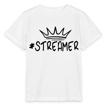 Streamer social media king - Stanley/Stella Kinder T-Shirt MINI CREATOR  - Weiß - Vorne - Maike (125cm)