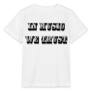 In der Musik, der wir vertrauen - Stanley/Stella Kinder T-Shirt MINI CREATOR  - Weiß - Vorne - Maike (125cm)