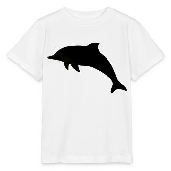 Delfin Silhouette - Stanley/Stella Kinder T-Shirt MINI CREATOR  - Weiß - Vorne - Maike (125cm)
