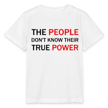 Les gens ne connaissent pas leur vrai pouvoir - T-shirt bio MINI CREATOR Stanley/Stella Enfant - blanc - Devant - Maike (125cm)