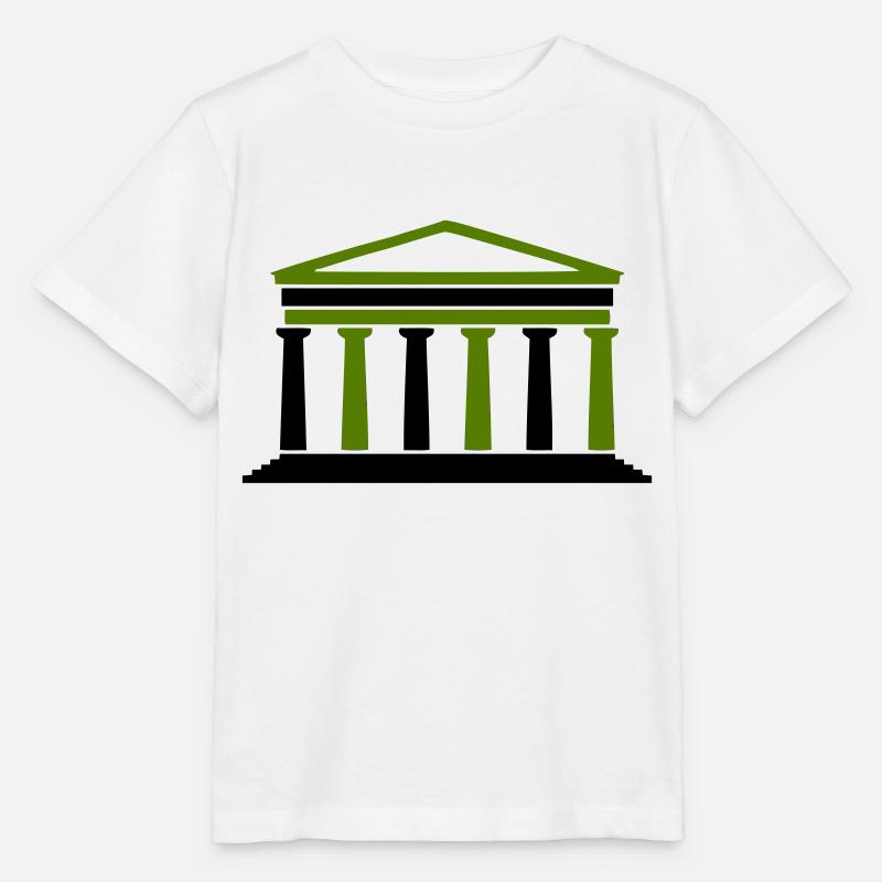 Bâtiment d’Athènes - T-shirt bio MINI CREATOR Stanley/Stella Enfant - blanc