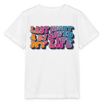 Hier soir, un DJ m’a sauvé la vie - T-shirt bio MINI CREATOR Stanley/Stella Enfant - blanc - Devant - Maike (125cm)