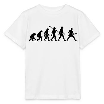 Evolution Gitarrist Rockmusiker - Stanley/Stella Kinder T-Shirt MINI CREATOR  - Weiß - Vorne - Maike (125cm)