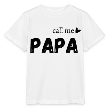 Call me papa - T-shirt bio MINI CREATOR Stanley/Stella Enfant - blanc - Devant - Maike (125cm)